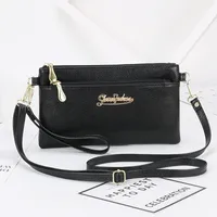 Women's Small PU Solid Color Elegant Streetwear Square Zipper Square Bag sku image 1