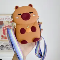 Kid'S Silica Gel Animal Cute Capabala Animal-shaped Zipper Crossbody Bag main image 3