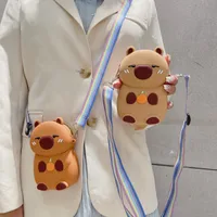 Kid'S Silica Gel Animal Cute Capabala Animal-shaped Zipper Crossbody Bag main image 1