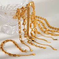 Simple Style Geometric 304 Stainless Steel Plating 18K Gold Plated Women's Bracelets main image 3