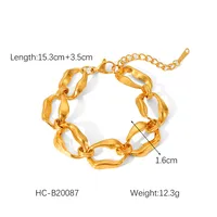 Simple Style Geometric 304 Stainless Steel Plating 18K Gold Plated Women's Bracelets sku image 24