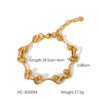Simple Style Geometric 304 Stainless Steel Plating 18K Gold Plated Women's Bracelets sku image 21