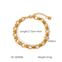 Simple Style Geometric 304 Stainless Steel Plating 18K Gold Plated Women's Bracelets sku image 17