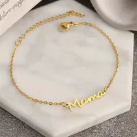 Basic Simple Style Letter 304 Stainless Steel Plating Mother'S Day Women's Bracelets main image 5