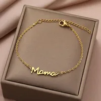Basic Simple Style Letter 304 Stainless Steel Plating Mother'S Day Women's Bracelets main image 3