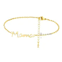 Basic Simple Style Letter 304 Stainless Steel Plating Mother'S Day Women's Bracelets main image 4