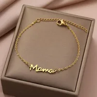 Basic Simple Style Letter 304 Stainless Steel Plating Mother'S Day Women's Bracelets sku image 2