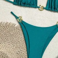 Women's Solid Color 2 Pieces Set Swimwear main image 5