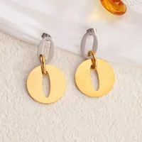 1 Pair Vintage Style Classic Style Geometric 304 Stainless Steel Drop Earrings main image 3