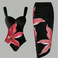 Women's Sexy Flower 2 Pieces Set One Piece Swimwear main image 5