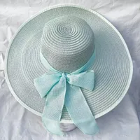 Women's Basic Vacation Solid Color Big Eaves Straw Hat sku image 22