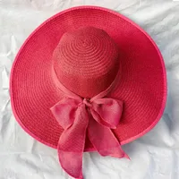 Women's Basic Vacation Solid Color Big Eaves Straw Hat sku image 17