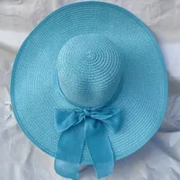 Women's Basic Vacation Solid Color Big Eaves Straw Hat sku image 19