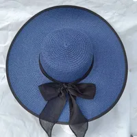 Women's Basic Vacation Solid Color Big Eaves Straw Hat sku image 3