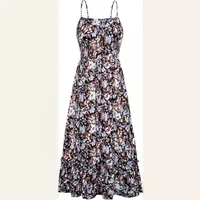 Women's Strap Dress Elegant Strap Sleeveless Flower Maxi Long Dress Holiday Daily main image 5