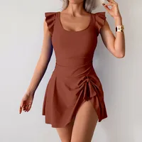 Women's Sexy Solid Color One Piece Swimwear main image 3