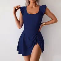 Women's Sexy Solid Color One Piece Swimwear main image 4