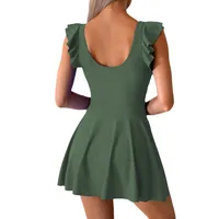 Women's Sexy Solid Color One Piece Swimwear main image 5