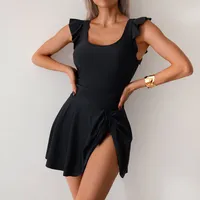 Women's Sexy Solid Color One Piece Swimwear sku image 1
