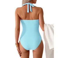 Women's Sexy Solid Color One Piece Swimwear main image 3