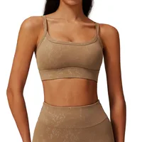 Sports Bronzing Nylon Spandex Strap Sports Bra Vest main image 4