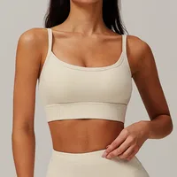 Sports Bronzing Nylon Spandex Strap Sports Bra Vest sku image 6