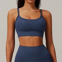 Sports Bronzing Nylon Spandex Strap Sports Bra Vest sku image 10