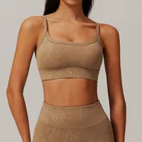 Sports Bronzing Nylon Spandex Strap Sports Bra Vest sku image 13