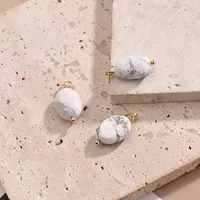 Casual Handmade Simple Style Marble Simple Solid Color 304 Stainless Steel Natural Stone Handmade Polishing Turquoise Amethyst  Tiger Eye Jewelry Accessories main image 2