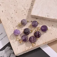 Casual Handmade Simple Style Marble Simple Solid Color 304 Stainless Steel Natural Stone Handmade Polishing Turquoise Amethyst  Tiger Eye Jewelry Accessories main image 5