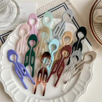 Women's Simple Style Solid Color Plastic Hair Sticks main image 5