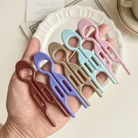 Women's Simple Style Solid Color Plastic Hair Sticks main image 3