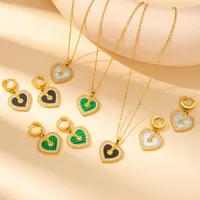 Casual Elegant Simple Style Heart Shape Titanium Steel Plating Women's Jewelry Set main image 1