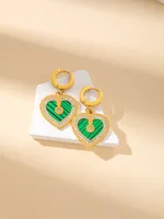 Casual Elegant Simple Style Heart Shape Titanium Steel Plating Women's Jewelry Set sku image 17