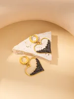 Simple Style Insect Heart Shape Titanium Steel Inlay Zircon Valentine'S Day Women's Earrings Necklace sku image 21