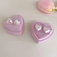 1 Pair Casual Elegant Sweet Heart Shape Enamel Alloy Ear Studs main image 2