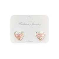1 Pair Casual Elegant Sweet Heart Shape Enamel Alloy Ear Studs main image 3