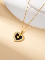 Casual Elegant Simple Style Heart Shape Titanium Steel Plating Women's Jewelry Set sku image 3