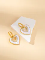 Casual Elegant Simple Style Heart Shape Titanium Steel Plating Women's Jewelry Set sku image 19