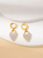 Casual Elegant Simple Style Heart Shape Titanium Steel Plating Women's Jewelry Set sku image 28