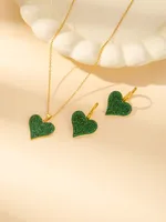 Casual Elegant Simple Style Heart Shape Titanium Steel Plating Women's Jewelry Set sku image 43