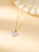 Casual Elegant Simple Style Heart Shape Titanium Steel Plating Women's Jewelry Set sku image 12