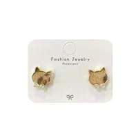 1 Pair Elegant Lady Sweet Cat Alloy Ear Studs main image 2