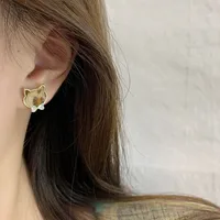 1 Pair Elegant Lady Sweet Cat Alloy Ear Studs main image 3