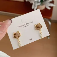 1 Pair Elegant Lady Sweet Cat Alloy Ear Studs sku image 2