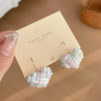 1 Pair Sweet Heart Shape Bow Knot Hairball Drop Earrings Ear Studs sku image 18