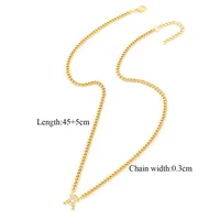 Casual Elegant Simple Style Letter 201 Stainless Steel 304 Stainless Steel Women's Necklace sku image 1