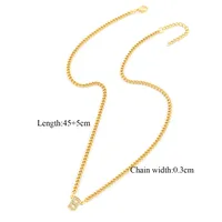Casual Elegant Simple Style Letter 201 Stainless Steel 304 Stainless Steel Women's Necklace sku image 2