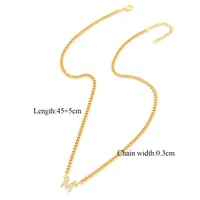 Casual Elegant Simple Style Letter 201 Stainless Steel 304 Stainless Steel Women's Necklace sku image 13