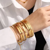 Simple Style IG Style Geometric Titanium Steel Plating Women's Bangle main image 3